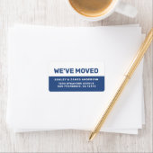 We hebben Classic Blue White Nieuw adres verplaats Etiket (Insitu)