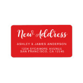 We hebben Classic Bright Red New Address verplaats Etiket (Voorkant)