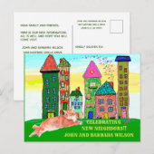 We hebben Classic City Apartments verplaatst Aankondigingskaart (Voorkant / Achterkant)