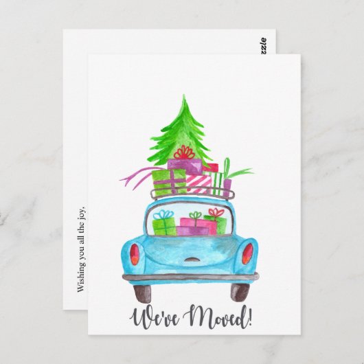 We hebben Classic kerstauto verplaatst Briefkaart (Voorkant / Achterkant)