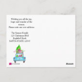 We hebben Classic kerstauto verplaatst Briefkaart (Achterkant)
