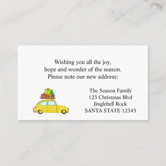 We hebben Classic kerstauto verplaatst Informatiekaartje (Achterkant)