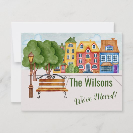 We hebben Colorful City Life Budget Moving Aankondiging (Voorkant)