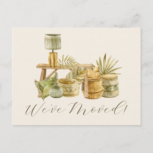 We hebben Cosy Boho Waterverf Verandering van adre Briefkaart (Voorkant)