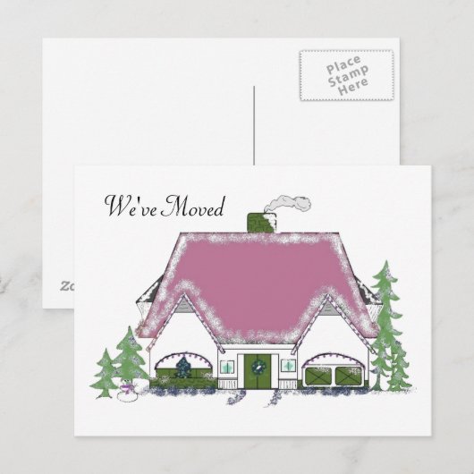 We hebben Cozy House Design verplaatst Aankondigingskaart (Voorkant / Achterkant)