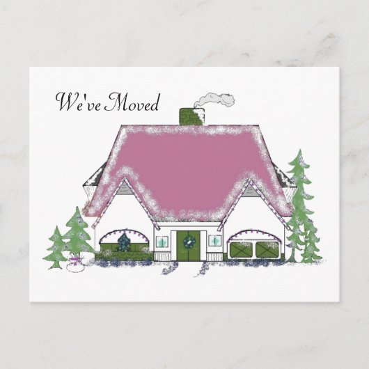 We hebben Cozy House Design verplaatst Aankondigingskaart (Voorkant)