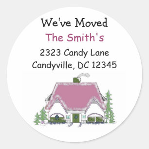 We hebben Cozy House verplaatst Ronde Sticker