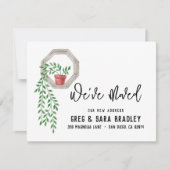 We hebben Cute Waterverf Plant New Address Kaart v (Voorkant)