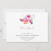 We hebben Cute Waterverf Tea Set Simple Chic verpl Aankondiging (Voorkant)