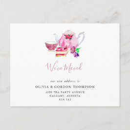 We hebben Cute Waterverf Tea Set Simple Chic verpl Briefkaart