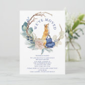 We hebben Cute Woodland Fox Waterverf Floral verpl Aankondiging (Staand voorkant)