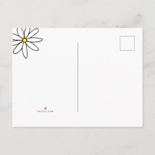 We hebben Daisy New Address Announcement blauw ver Aankondigingskaart (Achterkant)