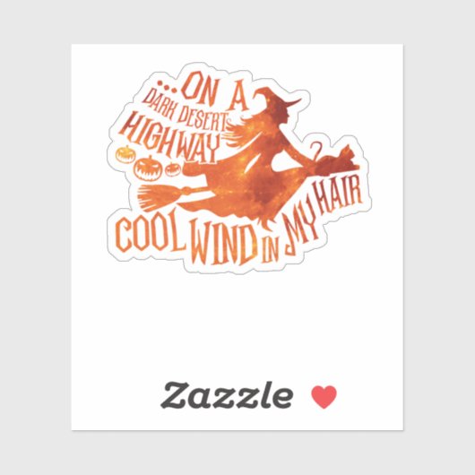 We hebben Dark Desert Highway Cool Wind Witch Broo Sticker (Vel)