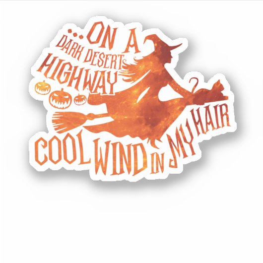 We hebben Dark Desert Highway Cool Wind Witch Broo Sticker (Voorkant)