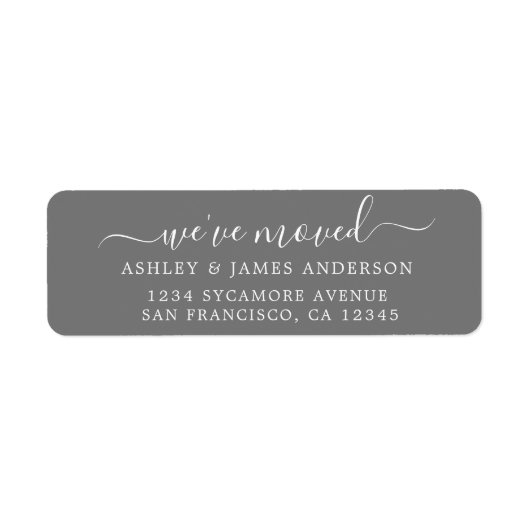 We hebben Dark Grey New Address Label verplaatst (Voorkant)