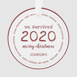 We hebben de 2020-naam Acryl overleefd Ornament