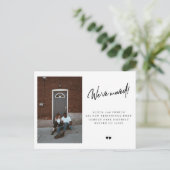 We hebben de aangepaste foto modern, eenvoudig ver aankondigingskaart (Staand voorkant)