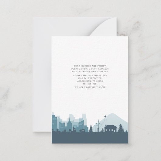 We hebben de aankondiging van adresverhuizing verp (Achterkant)