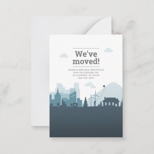 We hebben de aankondiging van adresverhuizing verp (Voorkant)