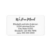 We hebben de aankondiging van de beweging van zwar etiket (Voorkant)