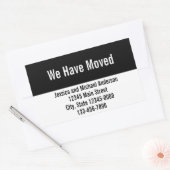 We hebben de aankondiging van de beweging van zwar rechthoekige sticker (Envelop)