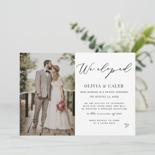 We hebben de aankondiging van de bruiloft uitgeban (Staand voorkant)