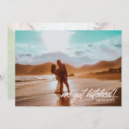 We hebben de aankondiging van de gehitte bruiloft  (Voorkant / Achterkant)