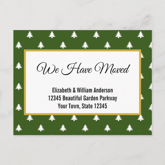 We hebben de aankondiging van de kerstboom verplaa briefkaart (Voorkant)