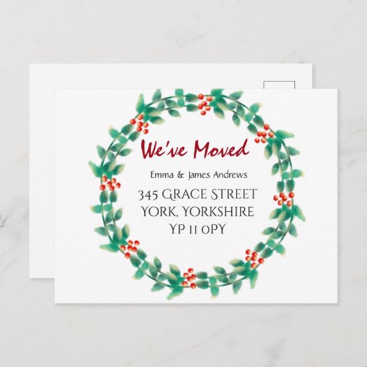 We hebben de aankondiging van de kerstkrans verpla briefkaart (Voorkant / Achterkant)