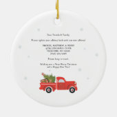 We hebben de aankondiging van de kerstvakantie ver keramisch ornament (Achterkant)