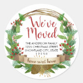 We hebben de aankondiging van de kerstvakantie ver ronde sticker (Voorkant)