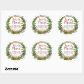 We hebben de aankondiging van de kerstvakantie ver ronde sticker (Vel)