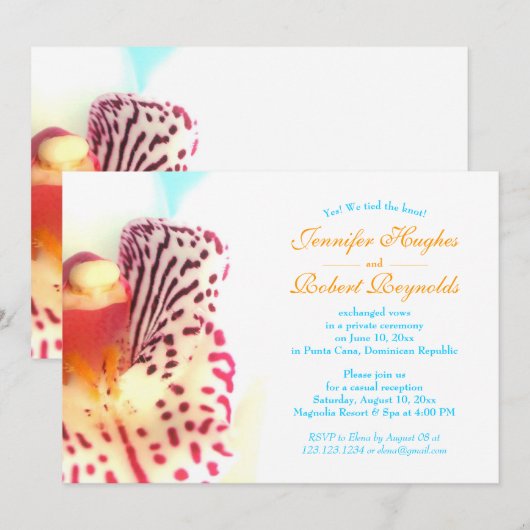 We hebben de aankondiging van de Knot Beach Elopem (Voorkant / Achterkant)