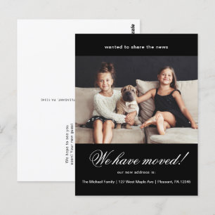 We hebben de aankondiging van de nieuwe adresfoto  briefkaart