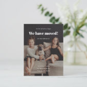 We hebben de aankondiging van de nieuwe adresfoto briefkaart (Staand voorkant)