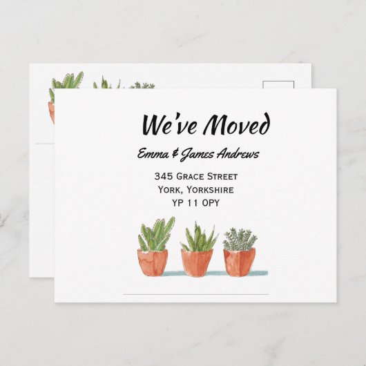 We hebben de aankondiging van de nieuwe adrestuin briefkaart (Voorkant / Achterkant)