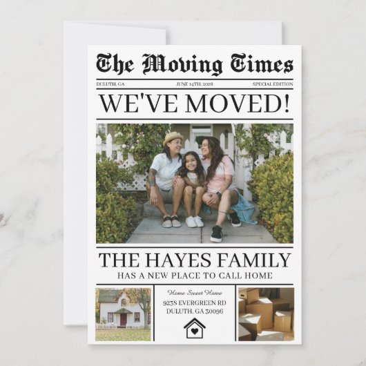 We hebben de aankondiging van de verhuizing van de (Voorkant)