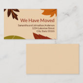 We hebben de aankondiging van Fall Leaves verhuisd (Voorkant / Achterkant)