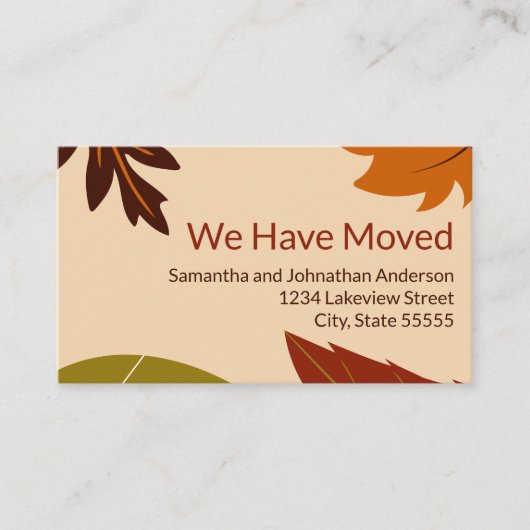 We hebben de aankondiging van Fall Leaves verhuisd (Voorkant)