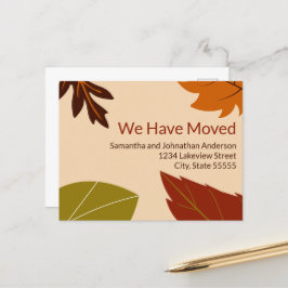 We hebben de aankondiging van Fall Leaves verhuisd Briefkaart