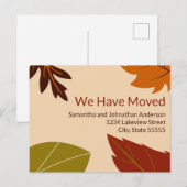 We hebben de aankondiging van Fall Leaves verhuisd Briefkaart (Voorkant / Achterkant)