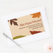 We hebben de aankondiging van Fall Leaves verhuisd Rechthoekige Sticker (Envelop)