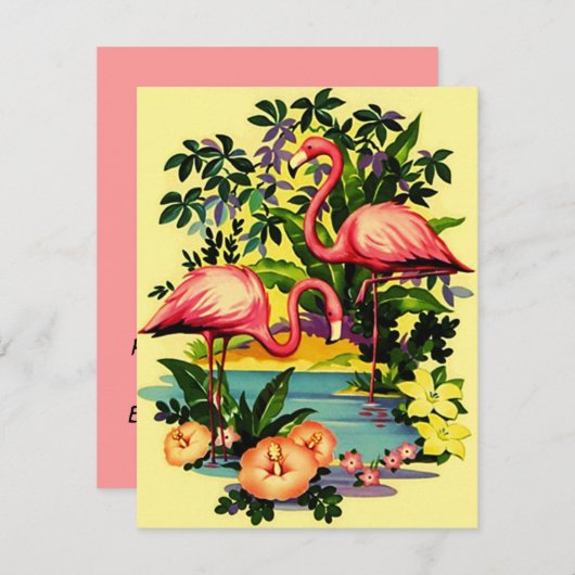 We hebben de aankondiging van Flamingos Pool-side (Voorkant / Achterkant)