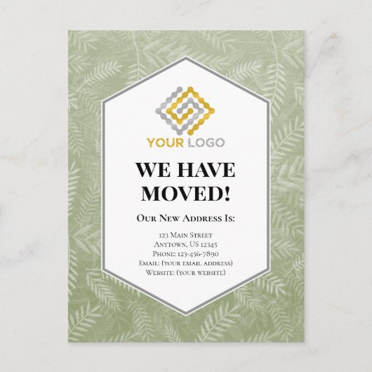 We hebben de aankondiging van Green Ferns verplaat Briefkaart (Voorkant)