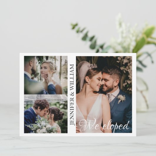 We hebben de aankondiging van het collage bruiloft (Staand voorkant)