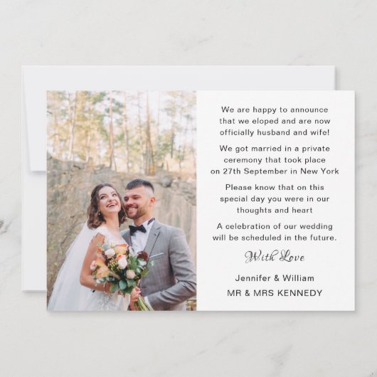 We hebben de aankondiging van het collage bruiloft (Achterkant)