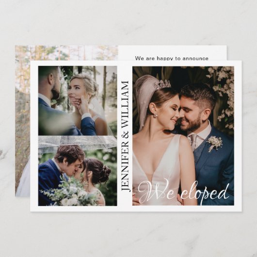 We hebben de aankondiging van het collage bruiloft (Voorkant / Achterkant)