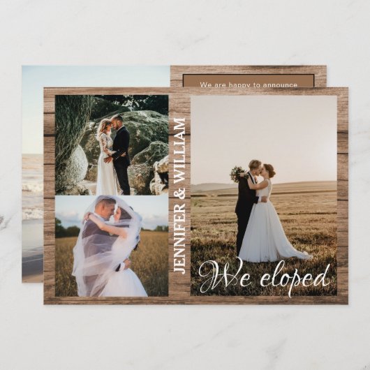 We hebben de aankondiging van het collage bruiloft (Voorkant / Achterkant)