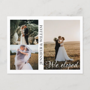 We hebben de aankondiging van het collage bruiloft briefkaart