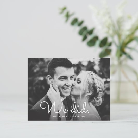 We hebben de aankondiging van het huwelijk gedaan (Staand voorkant)